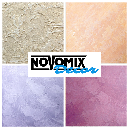 Интерьерные и художественные штукатурки и покрытия (сухие смеси) NOVOMIX